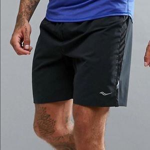 Men’s Black Saucony Nylon workout Shorts